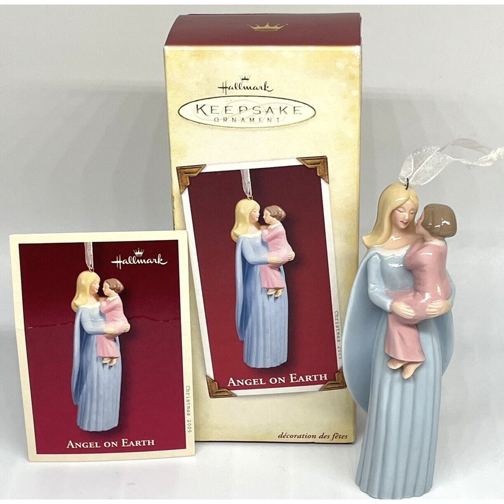 2005 Hallmark Angel on Earth Christmas Ornament Porcelain in Box